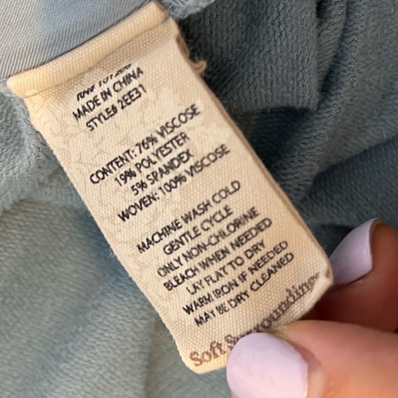 Soft Surroundings Rue Cler Straight Leg Lounge Pull-On Pants Size XL Grey Blue - Picture 8 of 9